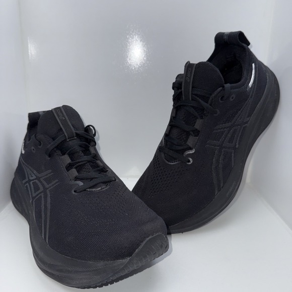 Asics Women's Gel Nimbus 26 W Black/Black Birch Sneakers, Size 10.5 Wide‎ - Picture 1 of 10